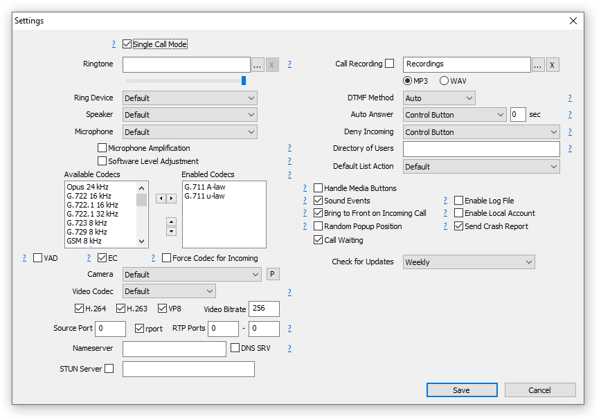 screenshot Settings