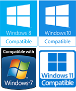 Compatible with Windows 7 and later